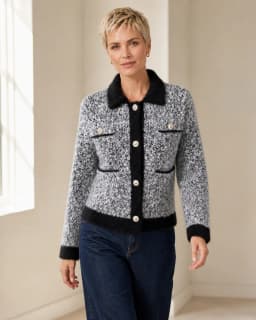 Contrast-trim pocket cardigan thumbnail 1