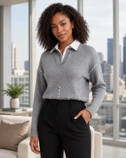 Soft grey button cardigan thumbnail 1